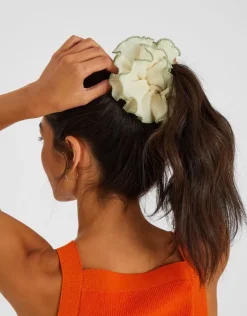 Accessorize Oversized Frilly Pleated Hair Scrunchie