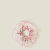 Accessorize Oversized Gingham Frill Hair Scrunchie Pink