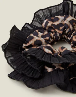 Accessorize Oversized Leopard Print Hair Scrunchie