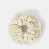 Accessorize Oversized Ruffle Satin Hair Scrunchie Cream