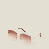 Accessorize Oversized Smokey Lens Rimless Glasses