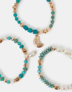 Accessorize 3-Pack Beaded Stretch Bracelets