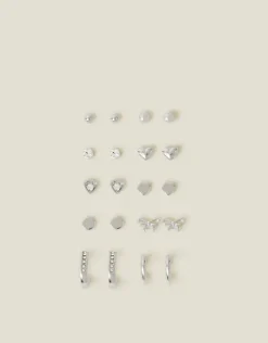 Accessorize 10-Pack Bow Stud and Hoop Earrings