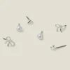 Accessorize 3-Pack Bow Stud Earrings