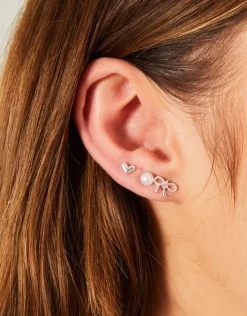 Accessorize 3-Pack Bow Stud Earrings
