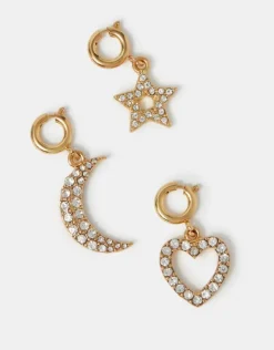 Accessorize 3-Pack Celestial Diamant&eacute; Jewellery Charms