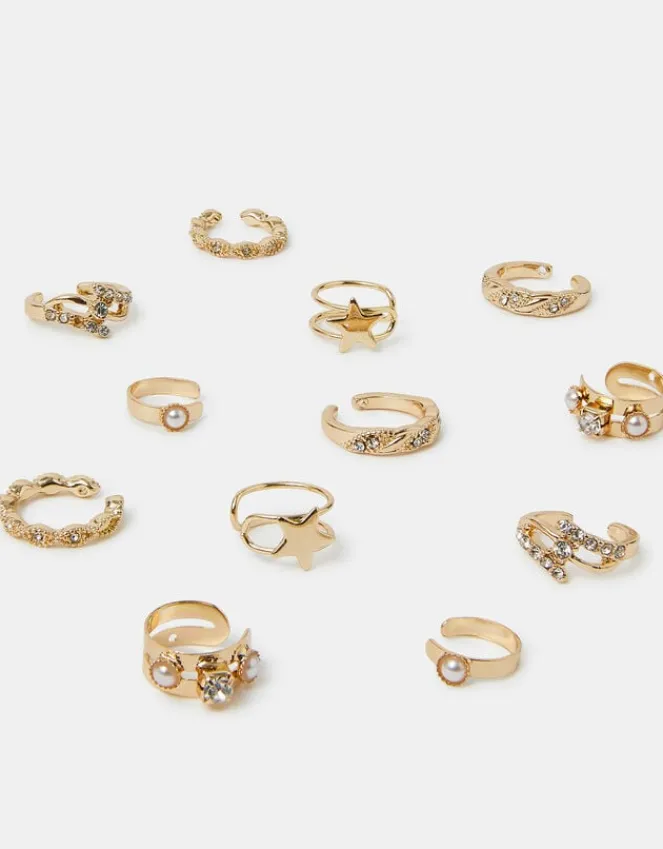 Accessorize 6-Pack Celestial Ear Cuffs Gold