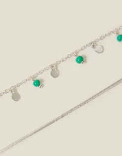 Accessorize 2-Pack Charm Chain Anklets
