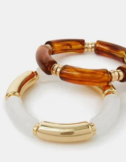 Accessorize 2-Pack Chunky Resin Stretch Bracelets