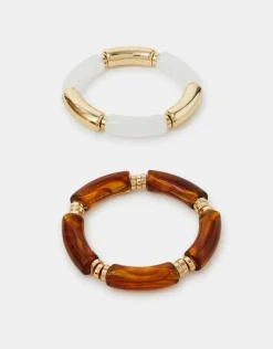 Accessorize 2-Pack Chunky Resin Stretch Bracelets