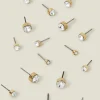 Accessorize 8-Pack Crystal Stud Earrings