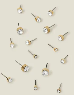 Accessorize 8-Pack Crystal Stud Earrings