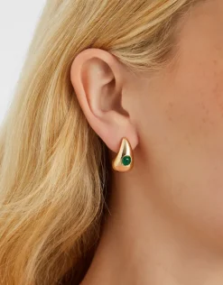 Accessorize 3-Pack Curve Drop Earrings Green