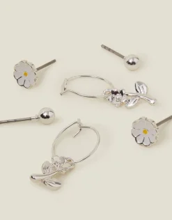 Accessorize 3-Pack Daisy Earrings