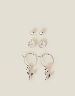 Accessorize 3-Pack Daisy Earrings