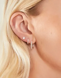 Accessorize 10-Pack Diamante Star Stud and Hoop Earrings