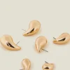 Accessorize 3-Pack Drop Curve Earrings