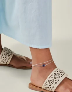 Accessorize 3-Pack Evil Eye Charm Anklets