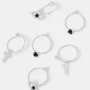 Accessorize 3-Pack Evil Eye Charm Hoop Earrings