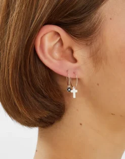 Accessorize 3-Pack Evil Eye Charm Hoop Earrings
