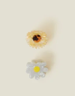 Accessorize 2-Pack Flower Claw Clips