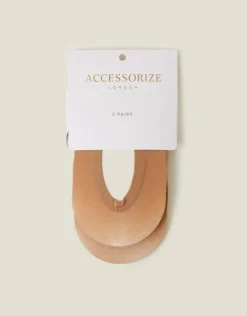 Accessorize 2-Pack Footsie Socks Nude