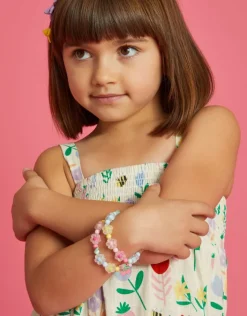 Accessorize 2-Pack Girls Beaded Flower Bracelets