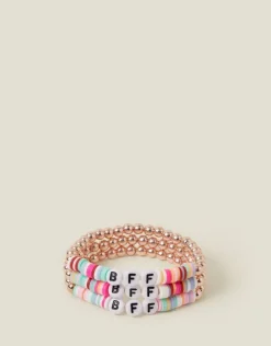 Accessorize 3-Pack Girls 'BFF' Beaded Bracelets