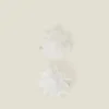 Accessorize 2-Pack Girls Glitter Corsage Hair Clips Ivory