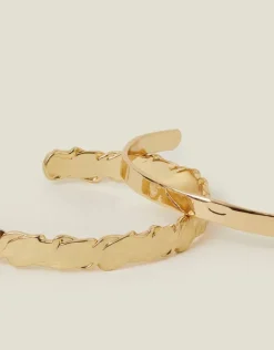 Accessorize 2-Pack Hammered Cuff Bracelets