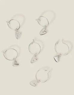 Accessorize 3-Pack Heart Hoop Earrings