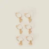 Accessorize 3-Pack Heart Hoop Earrings