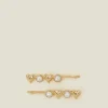 Accessorize 2-Pack Heart Pearl Hair Slides