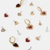 Accessorize 8-Pack Heart Stud & Hoop Earrings