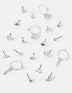 Accessorize 10-Pack Hippie Stud & Hoop Earrings