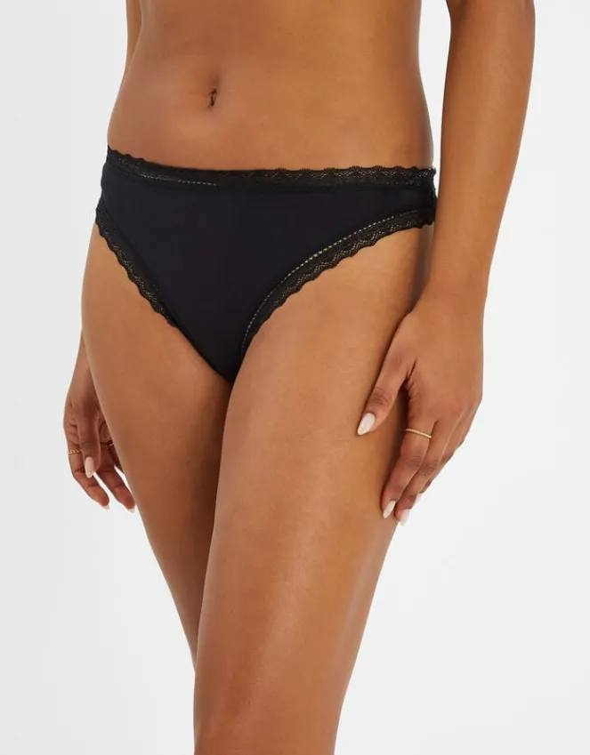 Accessorize 2-Pack Lace-Trim Thongs Multi