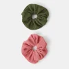 Accessorize 2-Pack Large Texture Hair Scrunchies