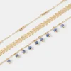 Accessorize 3-Pack Leaf Bead Charm Anklets