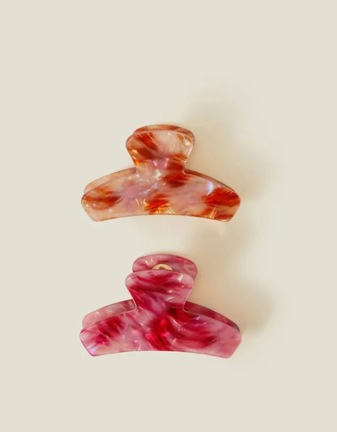 Accessorize 2-Pack Marble Resin Claw Clips