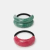Accessorize 2-Pack Marble Resin Hair Cuffs