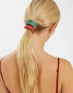 Accessorize 2-Pack Marble Resin Hair Cuffs