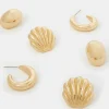 Accessorize 3-Pack Mermaid Stud and Hoop Earrings