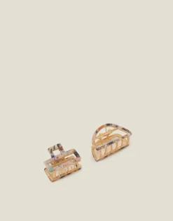 Accessorize 2-Pack Metal Resin Claw Clips