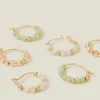 Accessorize 3-Pack Mini Facet Bead Hoop Earrings