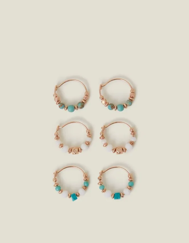Accessorize 3-Pack Mini Facet Hoop Earrings