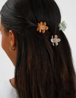 Accessorize 3-Pack Mini Flower Claw Clips