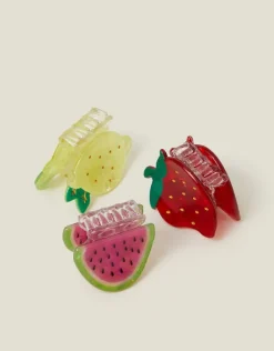 Accessorize 3-Pack Mini Fruit Claw Clips