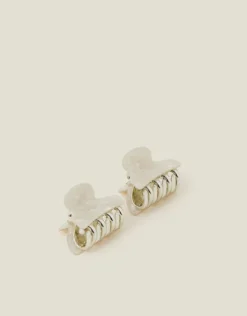 Accessorize 2-Pack Mini Pearly Resin Claw Clips