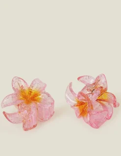 Accessorize 2-Pack Mini Tropical Flower Claw Clips