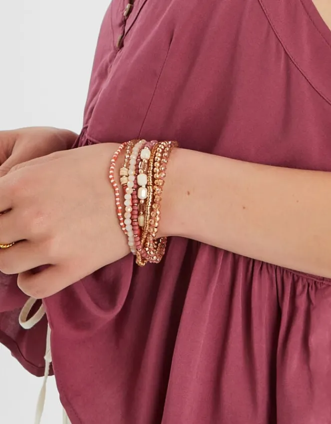 Accessorize 8-Pack Mix Bead Stretch Bracelets